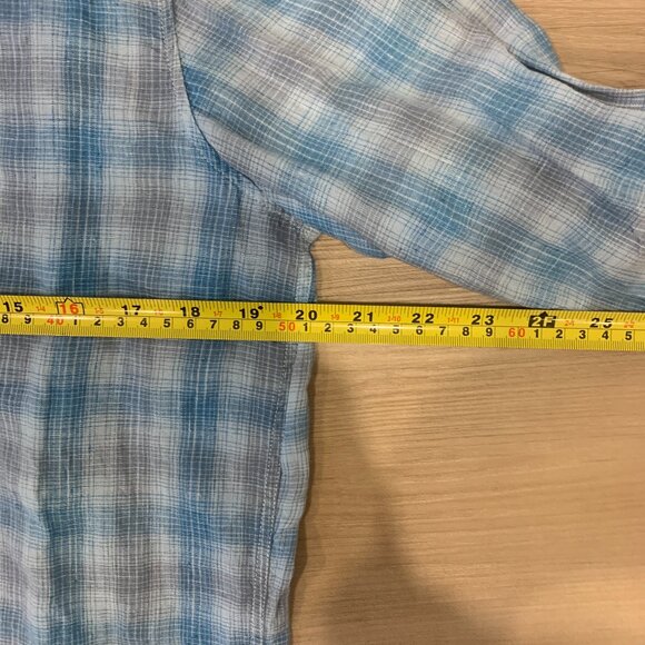 Hugo Boss Orange Men's button down casual dress shirt light blue plaid size L - Picture 8 of 10